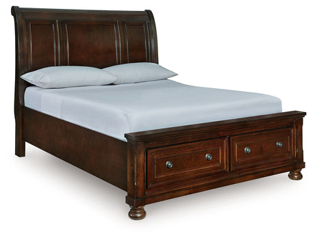 Porter - Sleigh Storage Bed Dark Brown by Millennium® by Ashley | Bel Furniture