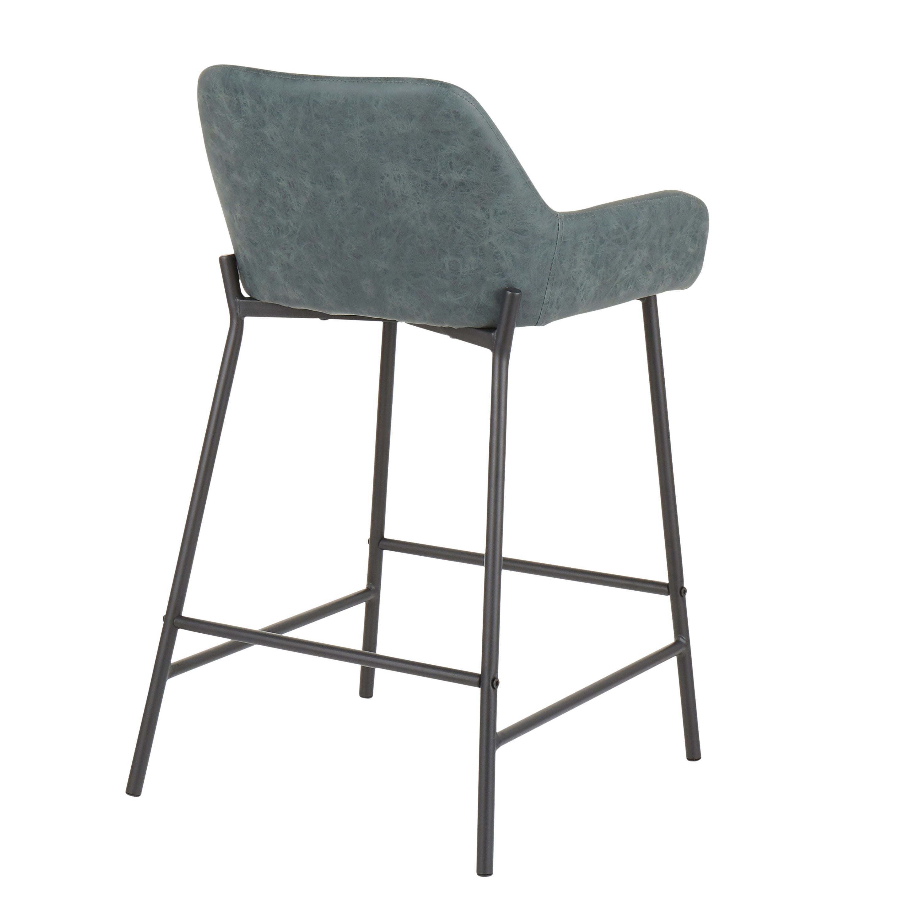 Daniella - Industrial Fixed Height Counter Stool (Set of 2)