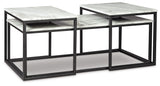 Donnesta - Occasional Table Set (Set of 3) - Gray / Black