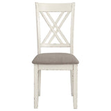 Fortress - 7 Piece Rectangular Dining Set - Vintage Vanilla by CoasterEveryday | Bel Furniture