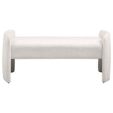 Peoria - Velvet Upholstered Accent Bench - Ivory