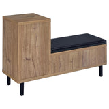 Teller - 1-Door Entryway Shoe Storage Bench - Natural Oak