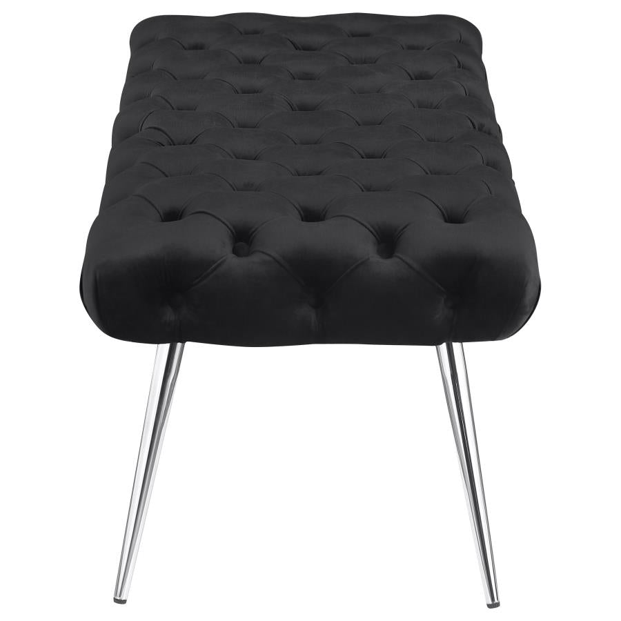 Ella - Upholstered Tufted Bench Metal Legs