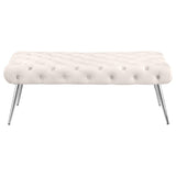 Ella - Upholstered Tufted Bench Metal Legs