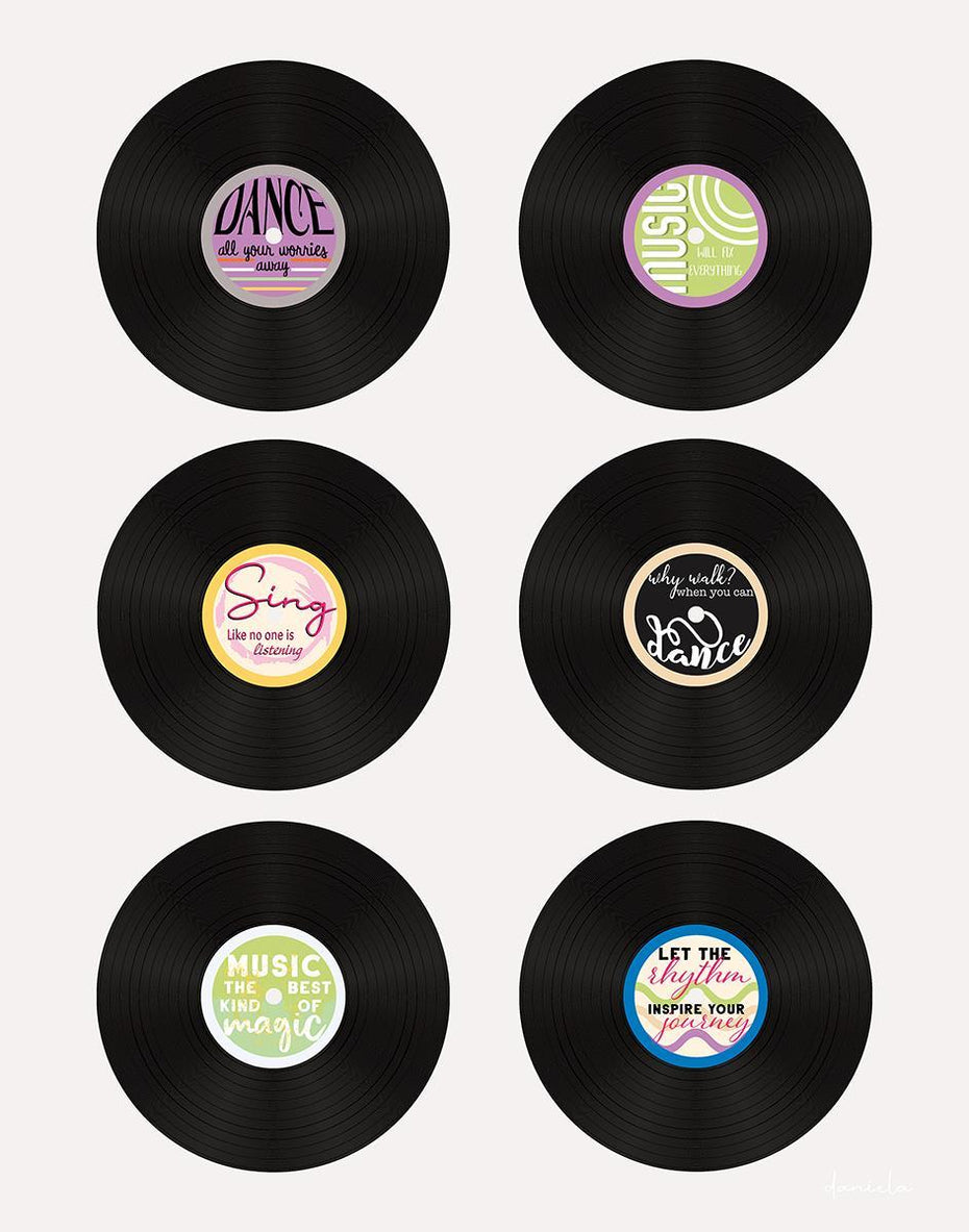 Vinyl Inspiration By Daniela Santiago (Small) - Black