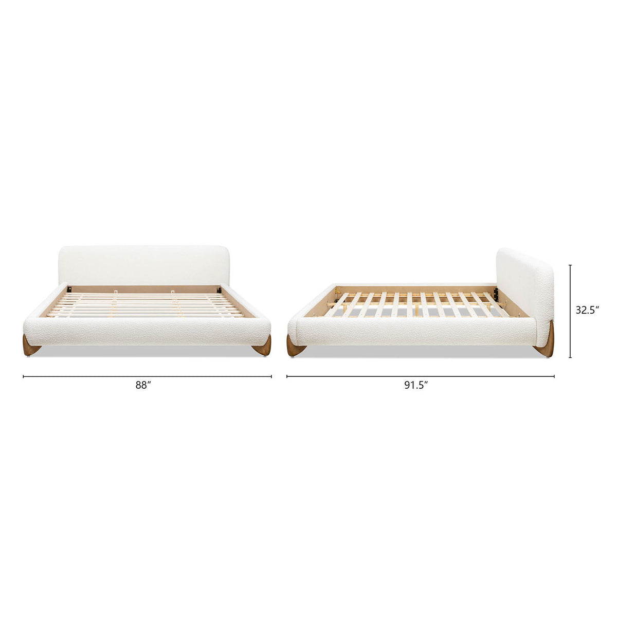 Alpine - Puffy Modern Platform Bed