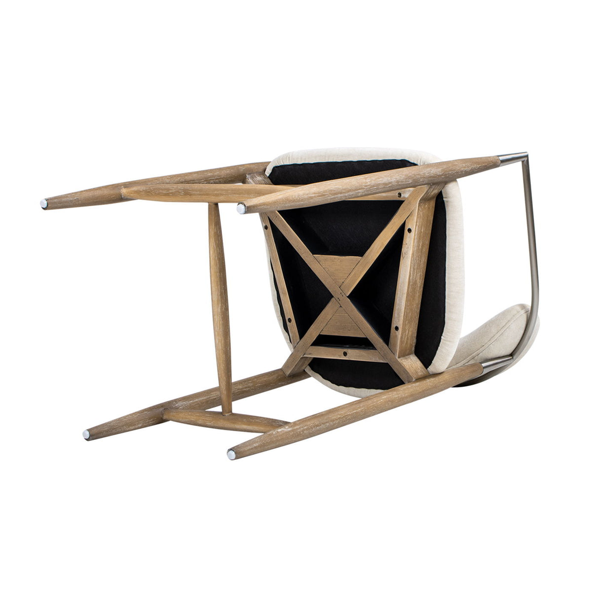 Artemis - Mixed Material Upholstered Counter Stool - Warm White