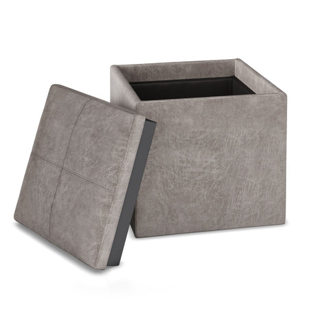 Rockwood - Upholstered Cube Storage Ottoman With Tray - view 5