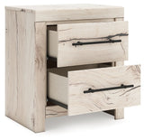 Lawroy - Light Natural - Two Drawer Night Stand by Benchcraft® | Bel Furniture