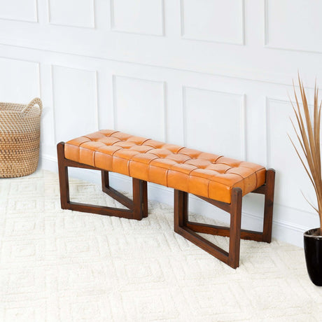 Riley - Bench - Brown / Rustic / Tan - view 6