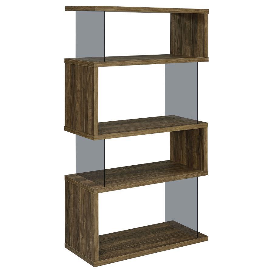 Emelle - 4-Shelf Bookcase With Glass Panels