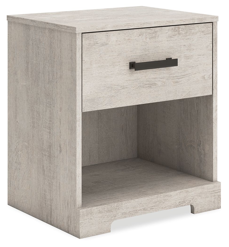 Shawburn - Whitewash - One Drawer Night Stand by Signature Design by Ashley® | Bel Furniture