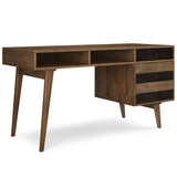 Clarkson - Desk With Side Drawers - Rustic Natural Aged Brown by Simpli-Home | Bel Furniture