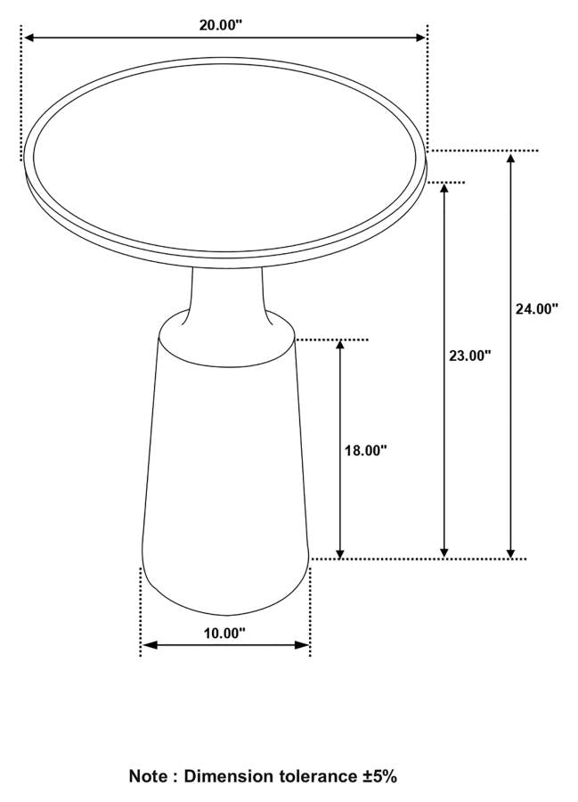 Ixia - Round Solid Mango Wood Accent Side Table