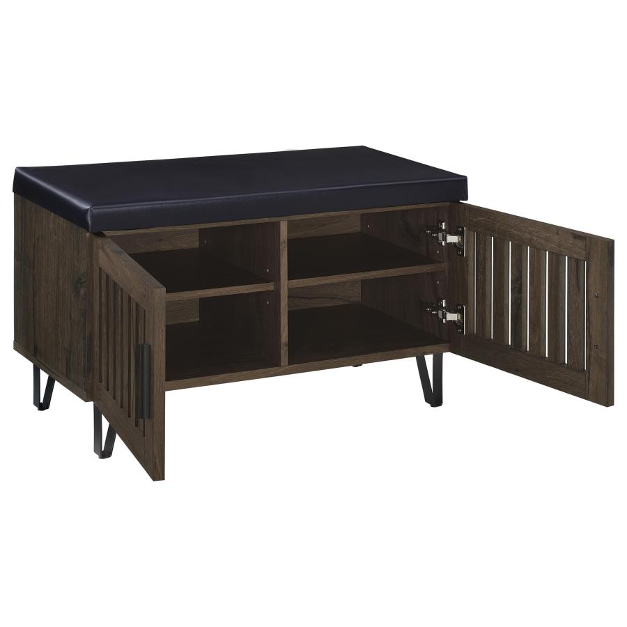 Brixton - 2-Door Padded Entryway Shoe Storage Bench