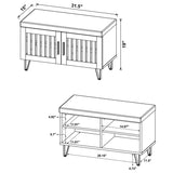 Brixton - 2-Door Padded Entryway Shoe Storage Bench