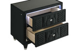 Lorient - 2-Drawer LED Nightstand With USB