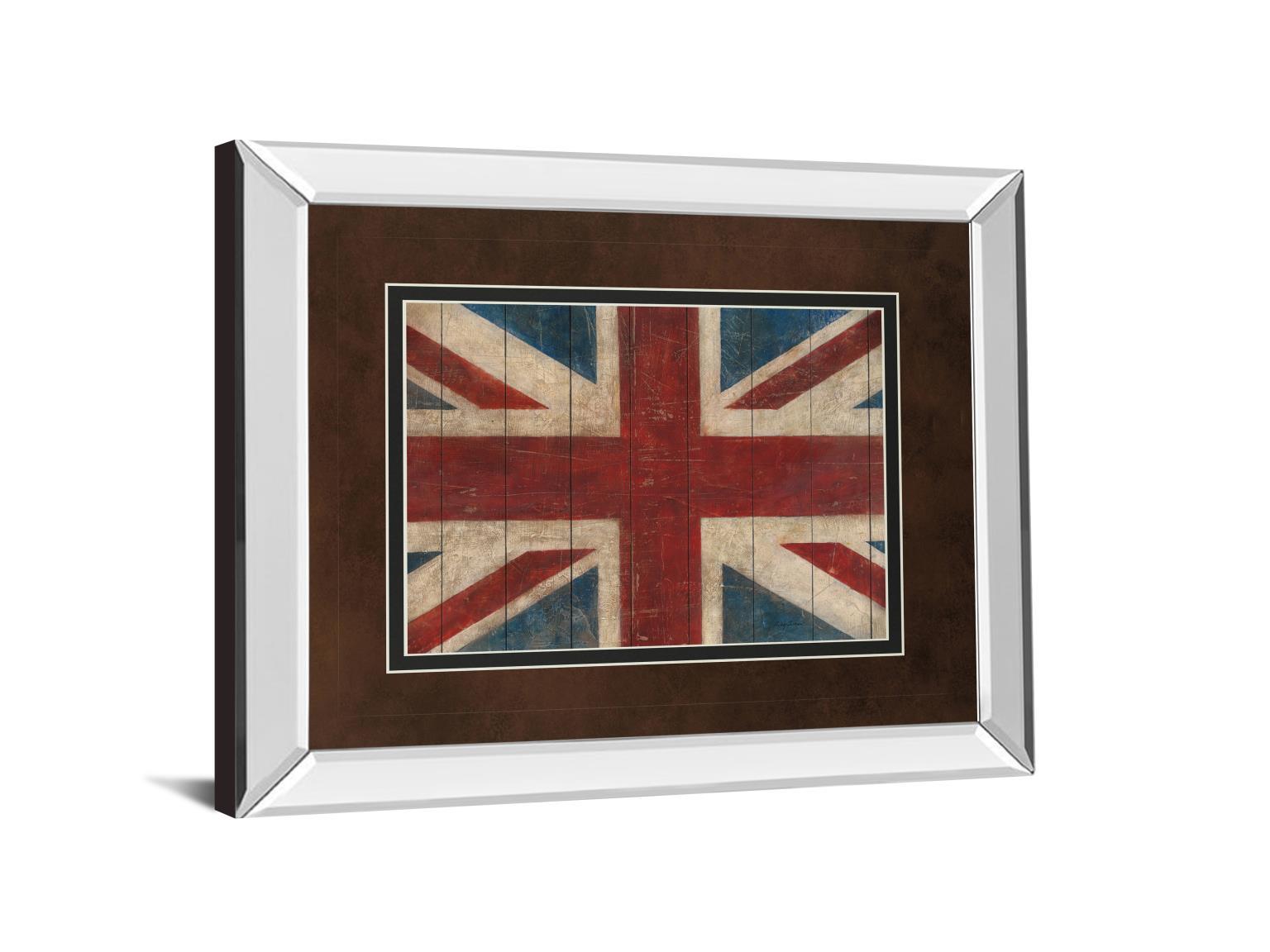 Union Jack By Avery Tillman - Mirror Framed Print Wall Art - Red