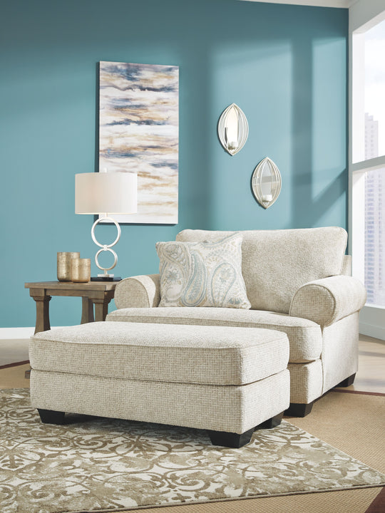 Monaghan - Living Room Set Light Brown 2 Pc. - Chair And A Half With Ottoman by Ashley® | Bel Furniture