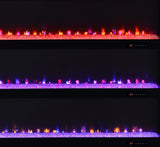 Carey - 79" TV Stand Fireplace Media Console - Dark Pine