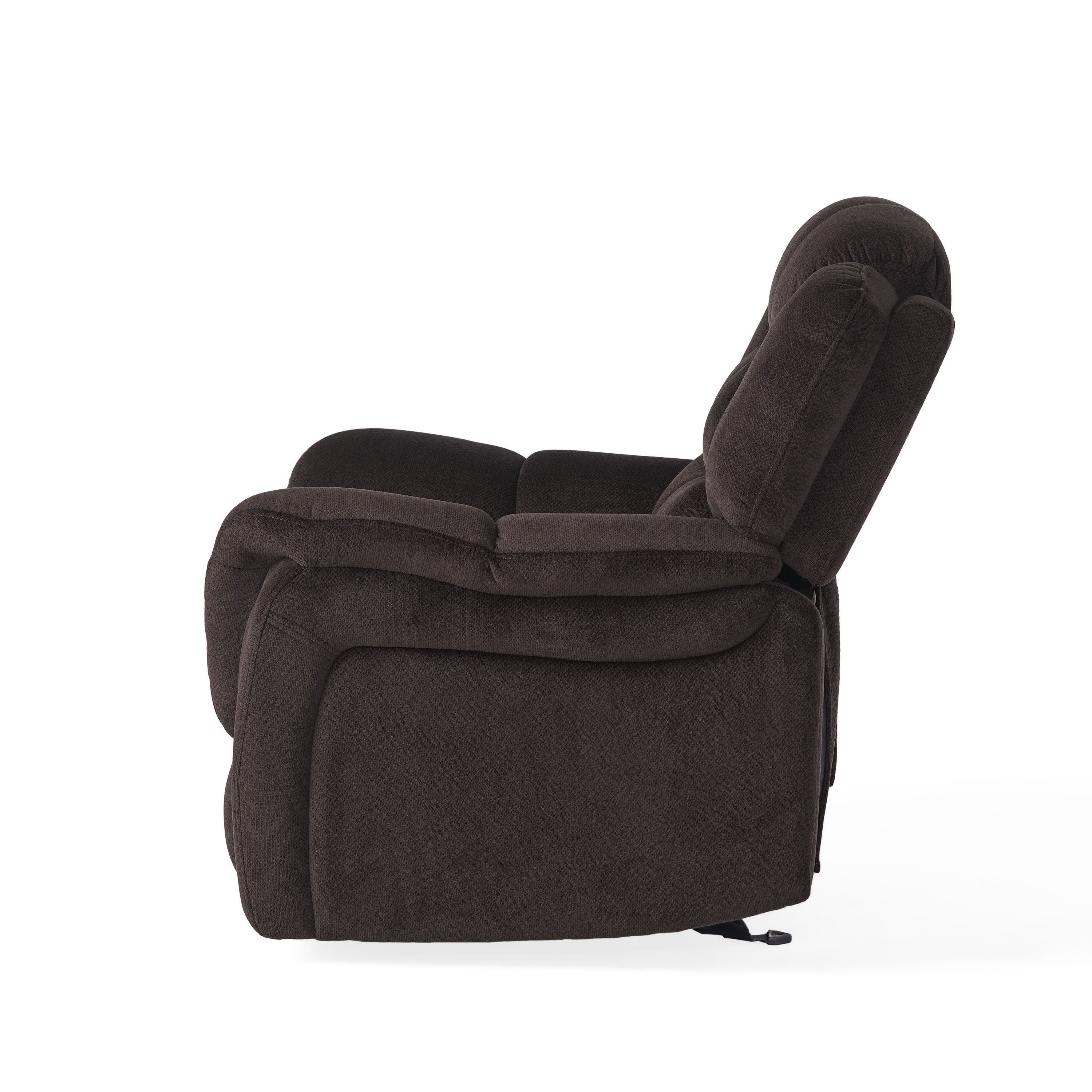 Classic Design, Plush Fabric, Glider Recliner