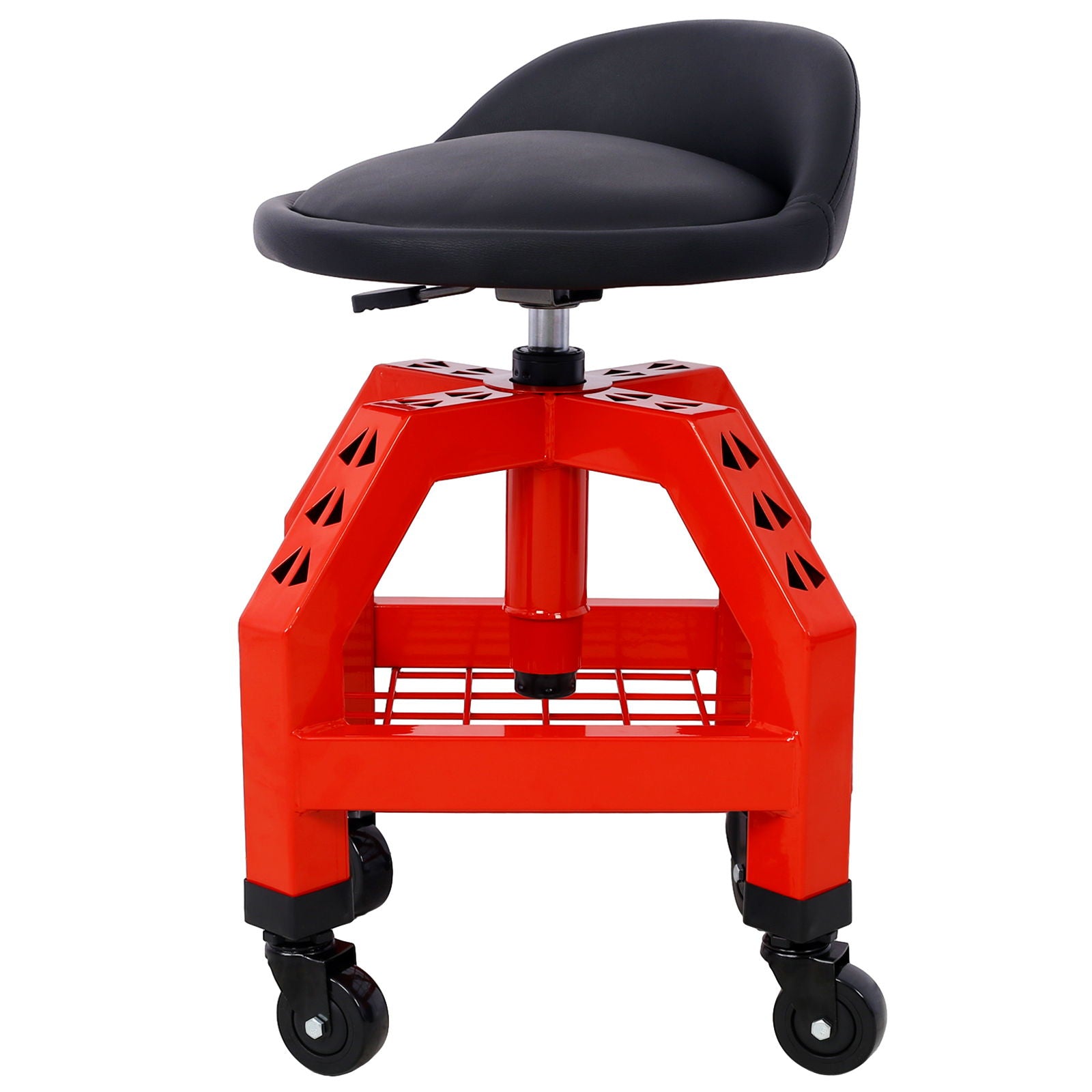 Pneumatic 360 Degree Swivel Stool, Mechanics Rolling Creeper Seat, Heavy Duty Rolling Mechanics Stool, Shop Stool With Casters