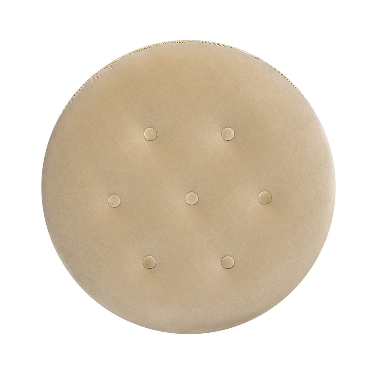 Yolanda - Round Upholstered Accent Ottoman by Jennifer Taylor Home | Bel Furniture