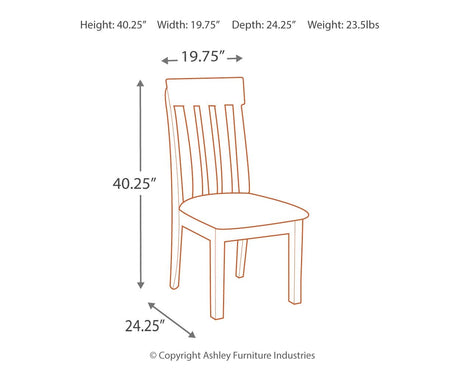 Haddigan - Dark Brown - Dining UPH Side Chair (Set of 2) by Signature Design by Ashley® | Bel Furniture