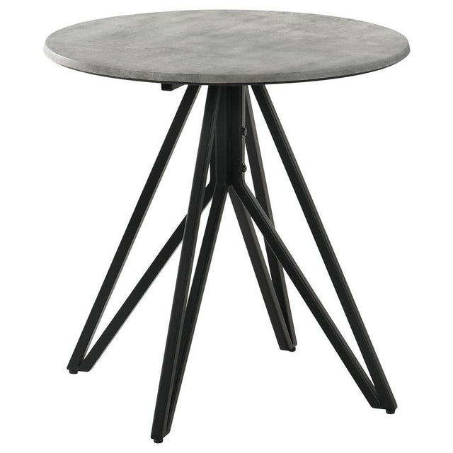 Hadi - Round Smart Top Table Dark Gray End Tables by CoasterEveryday | Bel Furniture
