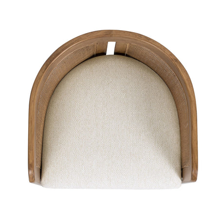 Lilith - Curved Upholstered Dining Chair, Stain Resistant High - White Pepper by Jennifer Taylor Home | Bel Furniture