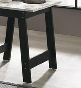 Kenzo - End Table With Faux Marble Top Finish - Black by Lilola Home | Bel Furniture