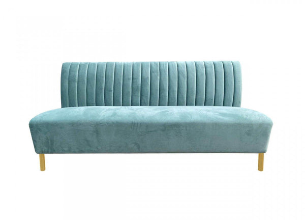 Stylish Fabric Sofa - Light Green / Gold