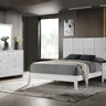 Denker - Bedroom Set White 4 Pc. Bed, Dresser, Mirror, Nightstand by Crown Mark | Bel Furniture