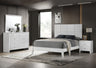 Denker - Bedroom Set White 4 Pc. Bed, Dresser, Mirror, Nightstand by Crown Mark | Bel Furniture
