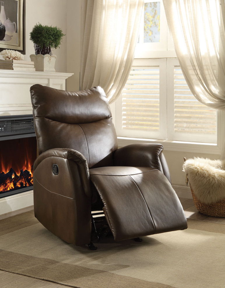 Leather-Aire Motion Recliner - Brown