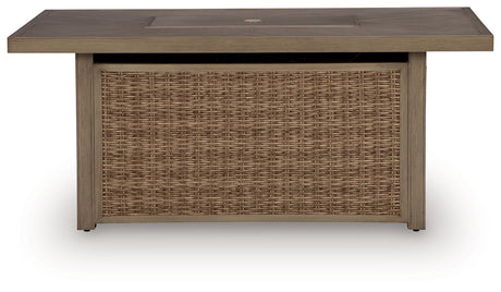 Laguna Heights - Rectangular Fire Pit Table - Beige - view 5