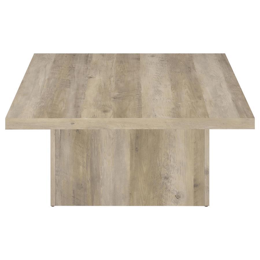 Devar - Square Coffee End Table Set - Distressed Pine