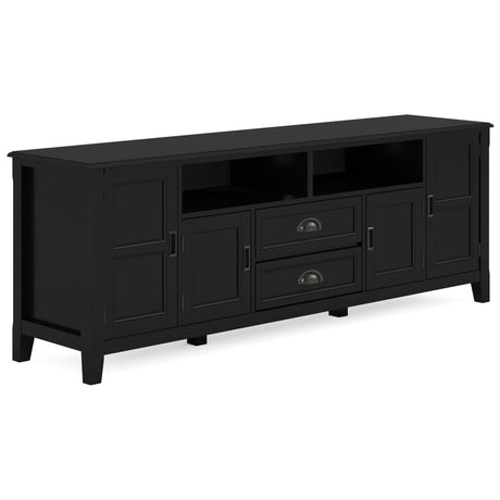 Burlington - TV Media Stand Black by Simpli-Home | Bel Furniture