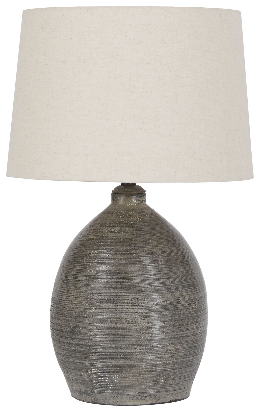 Joyelle - Gray - Terracotta Table Lamp - BEL Furniture