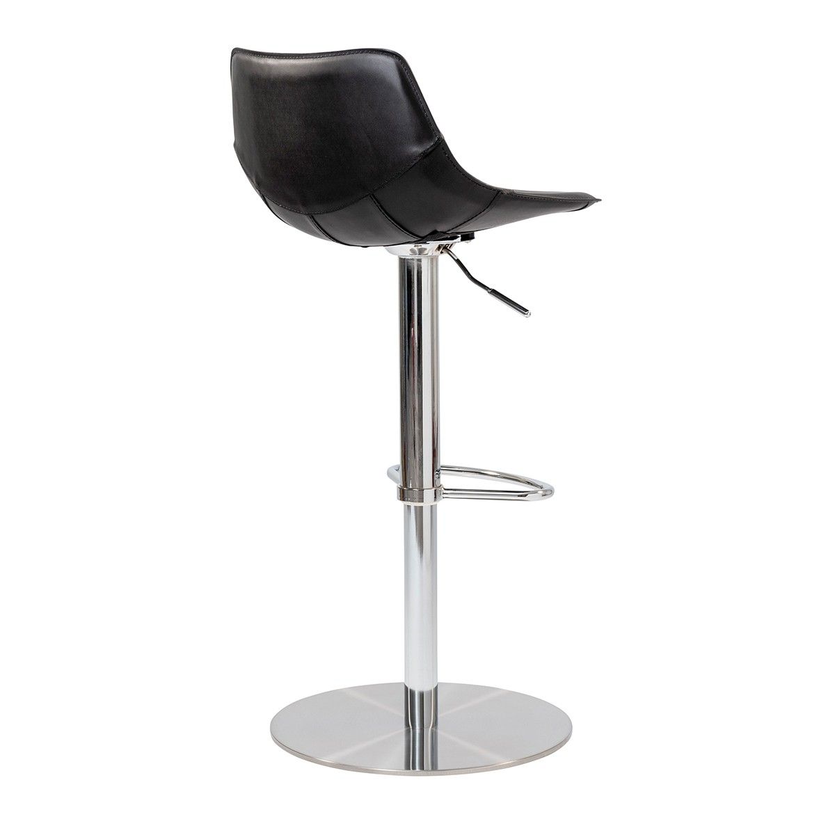 Steel Swivel Low Back Bar Height Bar Chair - Black / Silver