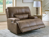 Beckley Place - Power Recliner With Adjustable Headrest - Earth