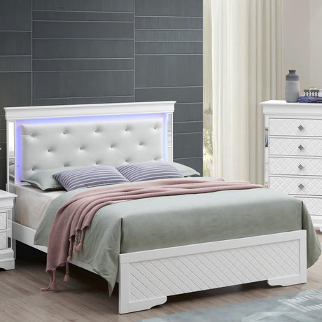 Bed With LED Light Accents Headboard - view 22