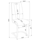 Brooklyn - 5 Piece Rectangular Dining Set - White High Gloss by CoasterEssence | Bel Furniture