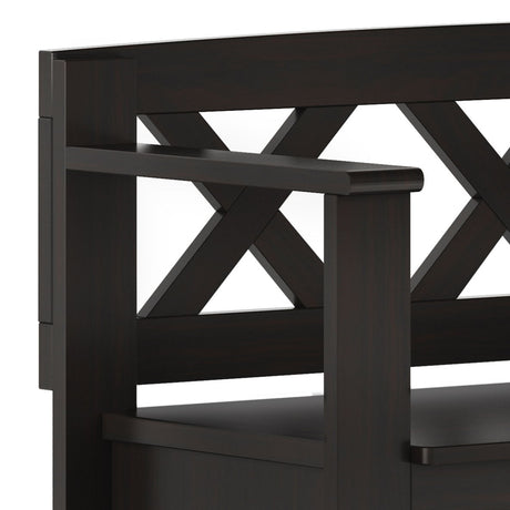 Amherst - Small Transitional Entryway Storage Bench by Simpli-Home | Bel Furniture