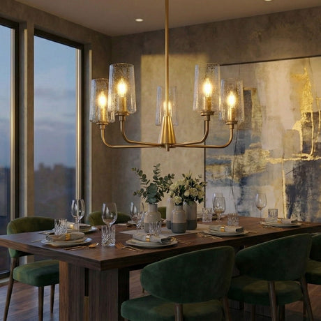Dazzle - 5 Lights Chandelier With Clear Seeded Satin - Antique Brass / Clear / Gold - view 8