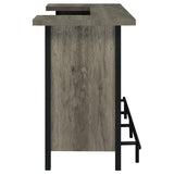 Bellemore - Freestanding Home Bar Wine Cabinet - Gray Driftwood by CoasterEssence | Bel Furniture