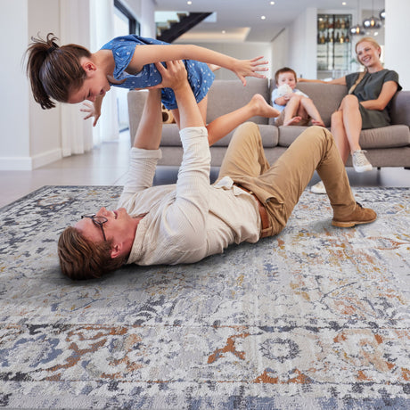 Payas - 6' X 9' Traditional Area Rug - Ivory / Gray - view 6