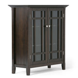 Bedford - Storage Media Cabinet Dark Brown 17"W x 39"D x 42.5"H by Simpli-Home | Bel Furniture