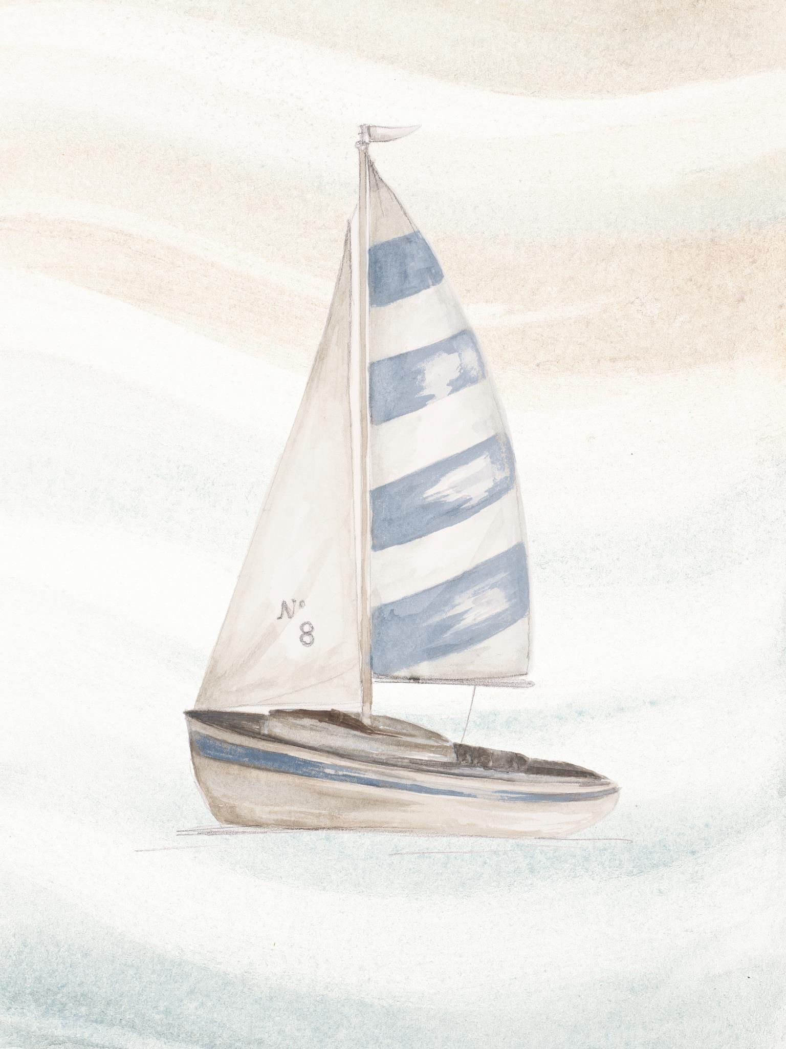 Ocean Oasis Little Sail II By Patricia Pinto (Small) - Beige