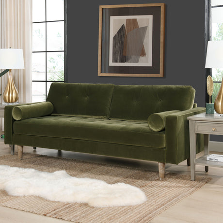 Nicholas - Mid-Century Modern Sofa - Olive Green - view 10